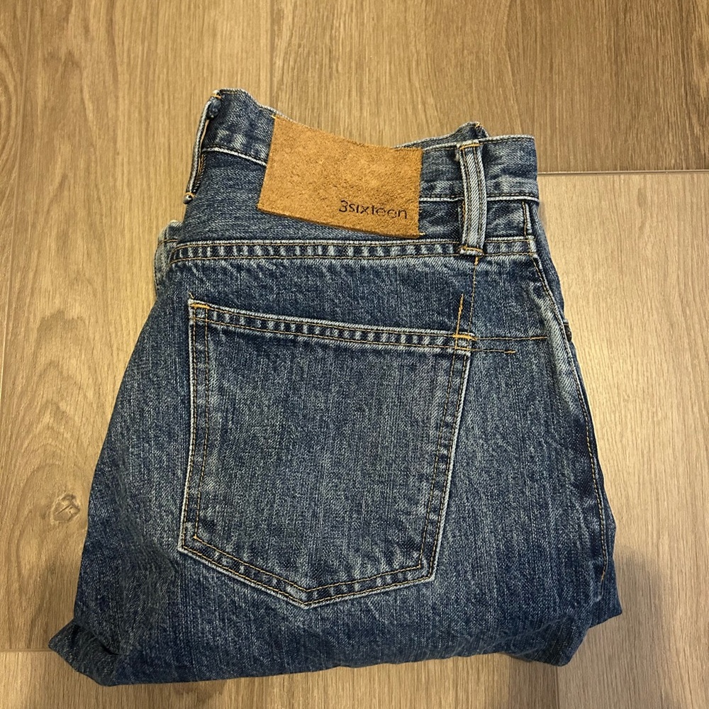3sixteen Men's Dark Indigo Straight Jeans